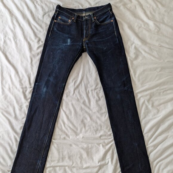 Iron Heart 25oz Selvedge Denim Slim Tapered Cut Jeans - Indigo (W31 x L36) - Picture 1 of 4